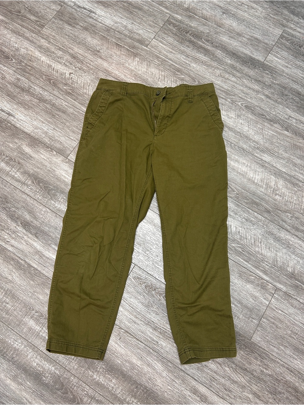 Old Navy High Rise OG Chino Pants Olive Green Size Large